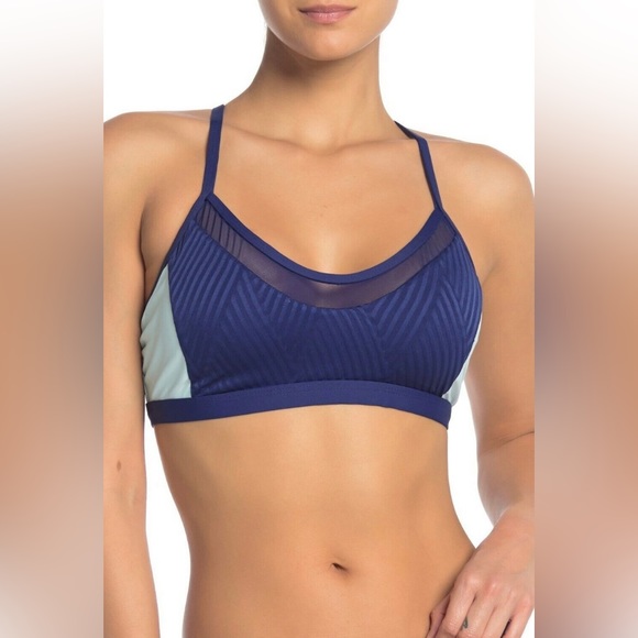 next Other - 🏝️Next Swim Bloc Party Bikini Top Blue Sport 36D🏝️ NWT